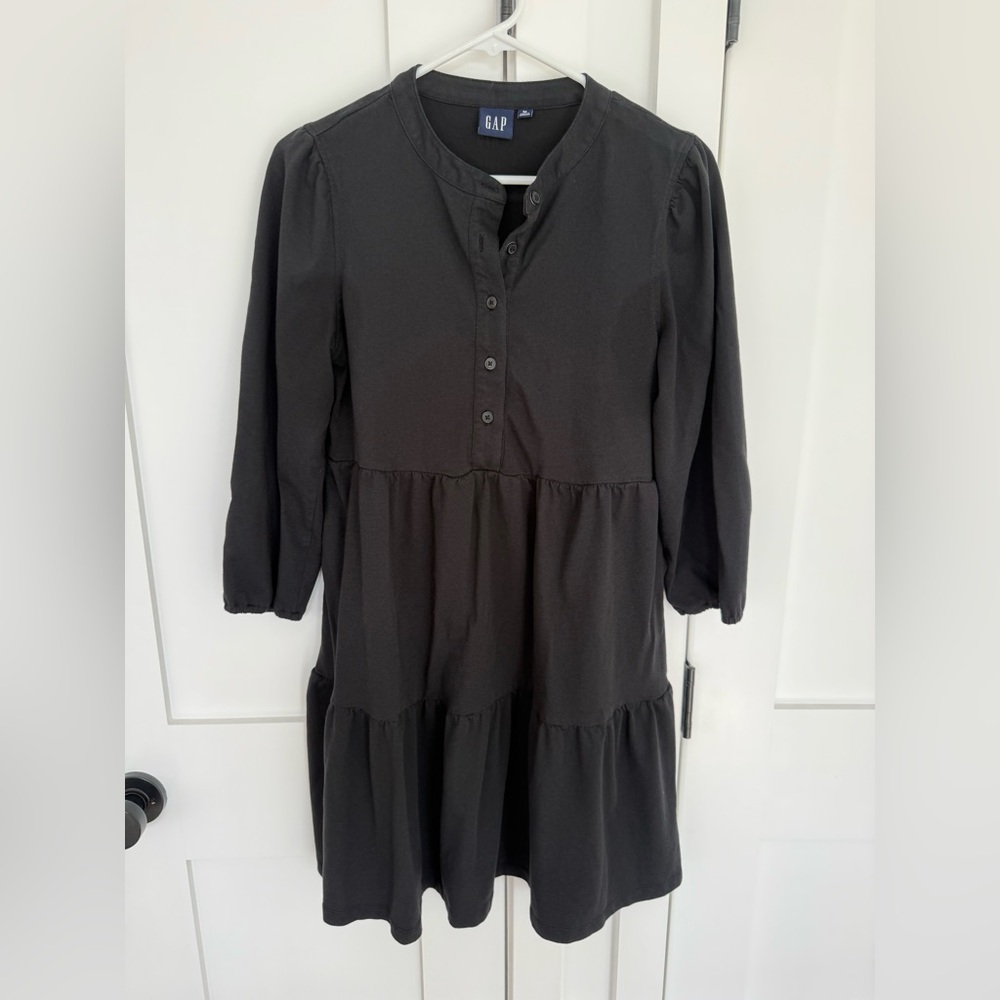 GAP Black Tiered Cotton Dress